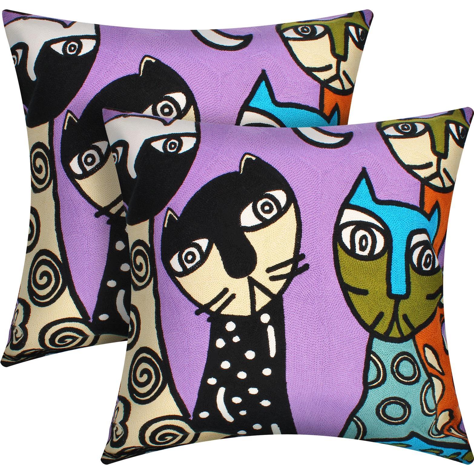 Thumbnail - Avizar, Dekokissen, 2 Stk. Kissenbezüge Art Melodia (45 x 45 cm)