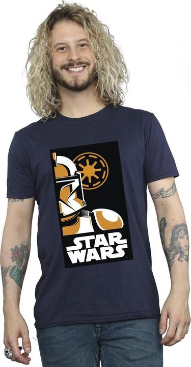 Actual product image Star Wars Mens Stormtrooper Art Poster T-Shirt (3XL)