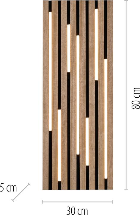 Produktbild Just Light LED Deckenlampe AKUSTIK Holz Akustikpanel mit Echtholzfurnier Eiche (3400 lm)