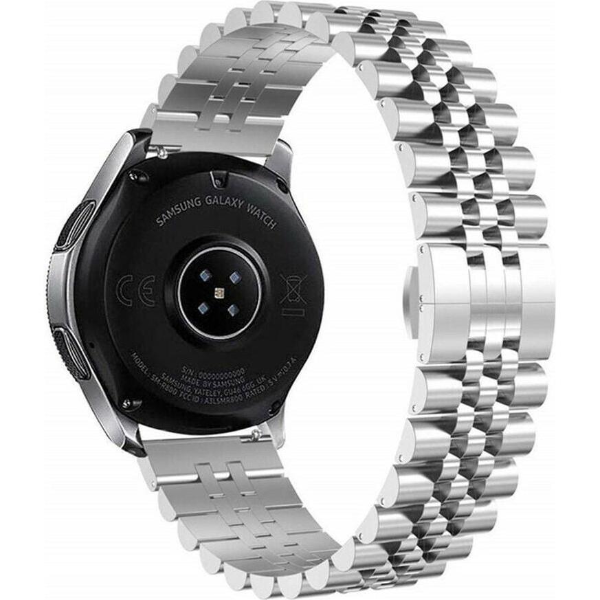 Strap-it Stahlarmband (20 mm, Edelstahl, Watch GT 2 Pro), Uhrenarmband, Silber