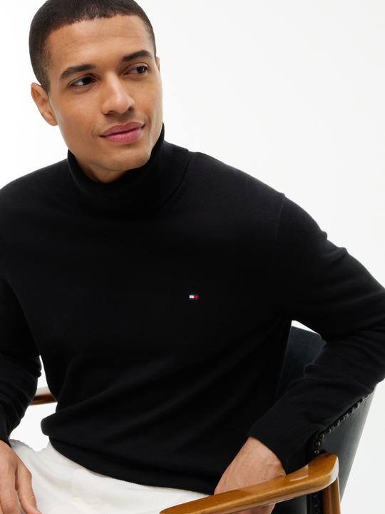 Actual product image Tommy Hilfiger Pima CTN Cashmere Pullover Roll Neck Black (XL)