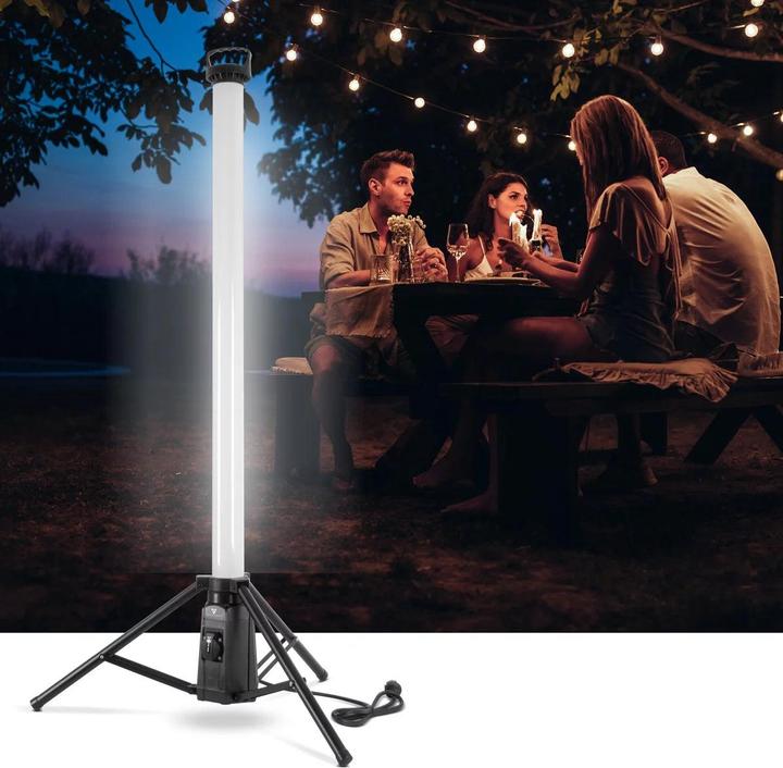 Produktbild Stahlwerk LED-Baustrahler 100 Watt 360° Akku-Arbeitsleuchte 7500 lm LED-Tower mit Stativ (7500 lm)