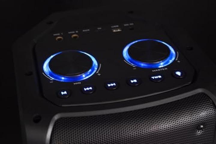 Immagine prodotto N-Gear Altoparlante Bluetooth Let's go party, sistema audio con microfono karaoke, LED da discoteca (8 h)