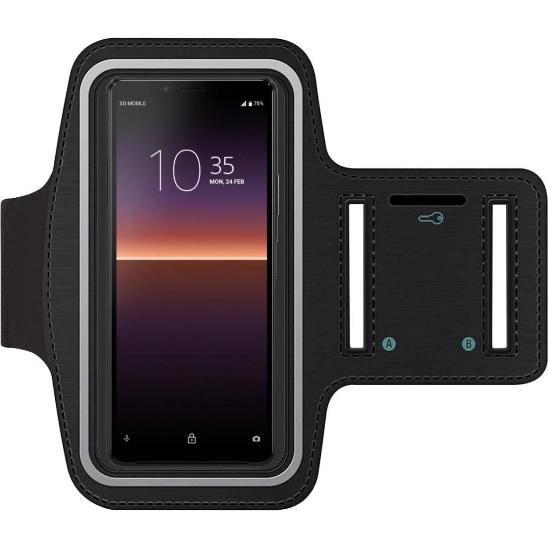SmartFitness Sony Xperia 5 II Handy Sport Armband, Smartphone Sportarmband, Schwarz
