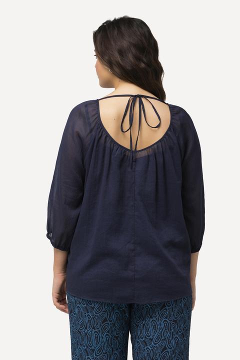 Produktbild Ulla Popken Bluse, floraler Druck, V-Ausschnitt, 3/4-Arm (46, 48)