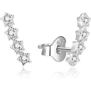 Beneto, Ohrringe, Playful longitudinal earrings with clear zircons AGUP2116L (L)