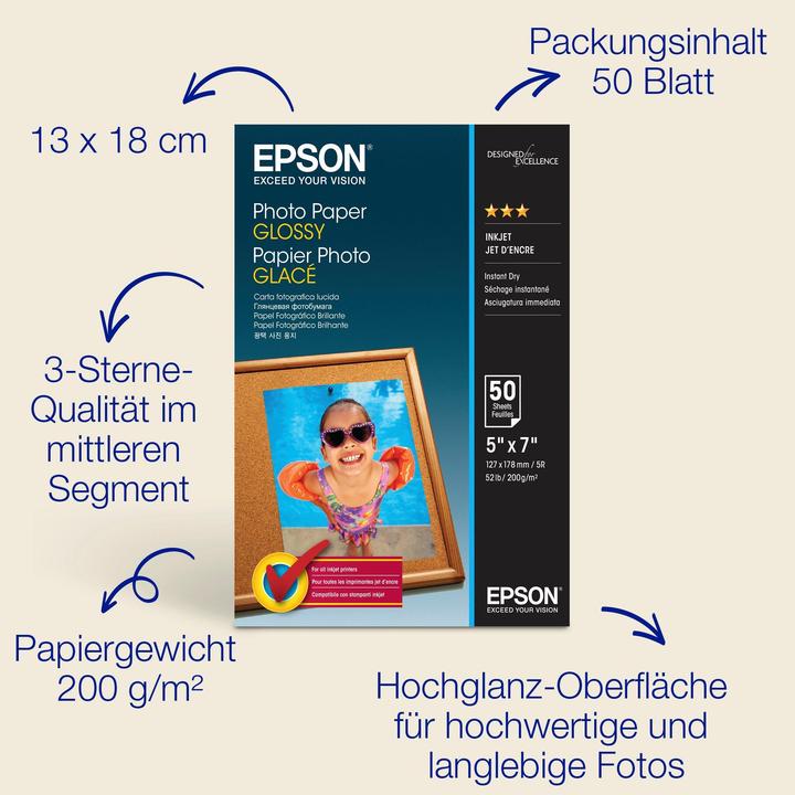 Productafbeelding Epson Glanzend (200 g/m², 13 x 18 cm, 50 x)