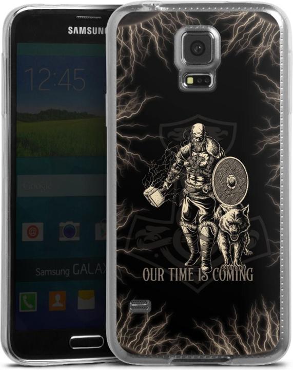 Produktbild DeinDesign Slim Case für Samsung Galaxy S5 Silikon Hülle Ultra Dünn Handyhülle Serienmotiv Vikings Wikinger (Samsung Galaxy S5)