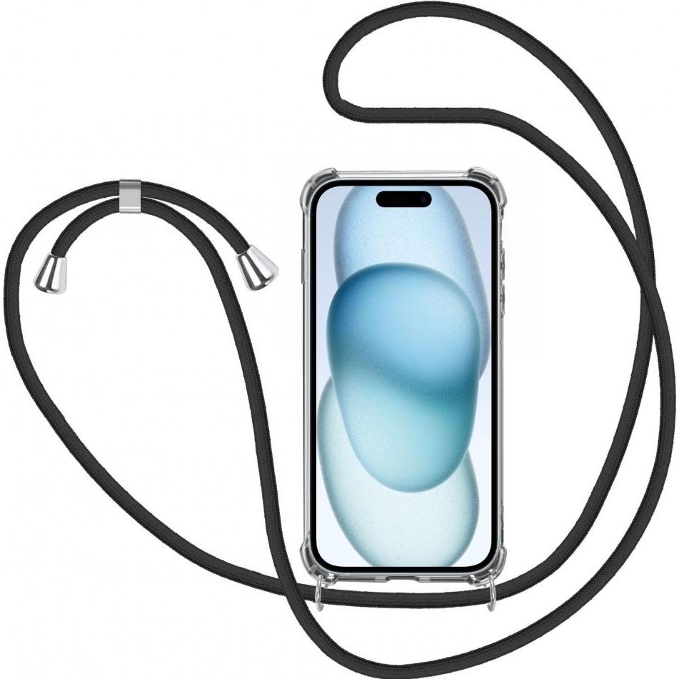 Screenguard Apple iPhone 15 Plus Loopster Necklace Hülle, Handykette, Transparent