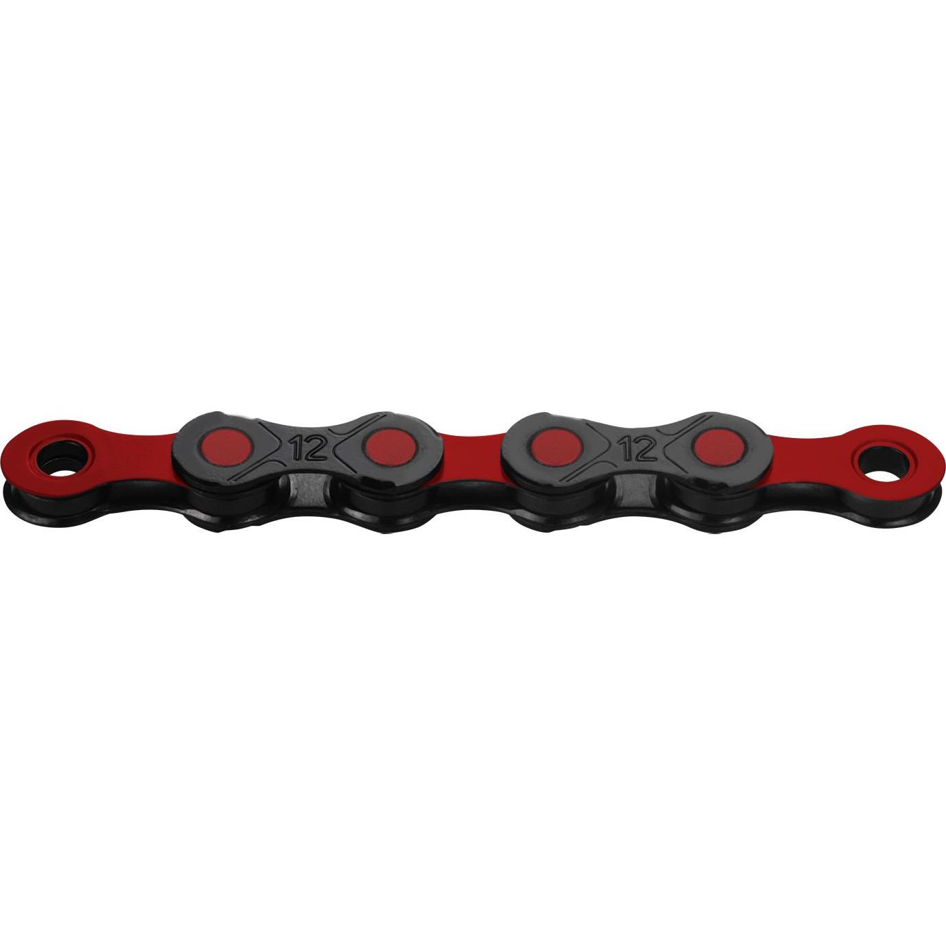 KMC DLC 12 Waxed - Black / Red (12-fach) (K205RW)