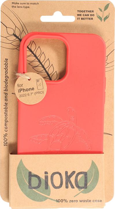 Actual product image Bioka Coque biodégradable et compostable Eco-Friendly Esprit de la tortue (Apple iPhone 14 Pro Max)