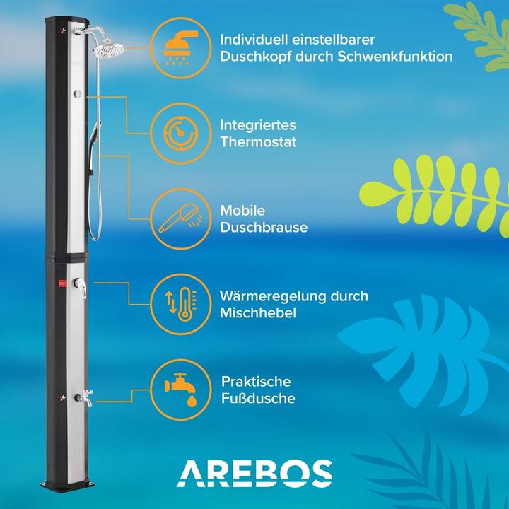 Produktbild Arebos Solardusche mit Handbrause