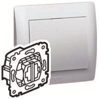 Legrand Creo Einsatz Doppelwechsel. Beleuchtet Pro21 775608, Taster + Schalter, Grau