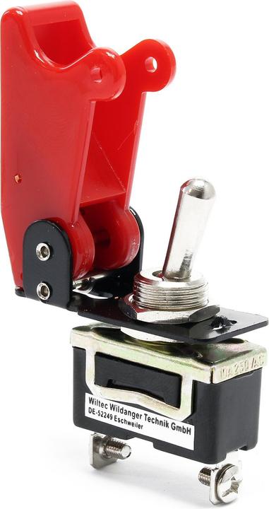 Actual product image Wiltec Kill-Switch, Knock-Out Red 35A 12V - Toggle Switch ON-OFF