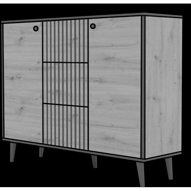 ADRK Furniture, Kommode + Sideboard, Kommode FADI (120 x 35 x 93 cm)