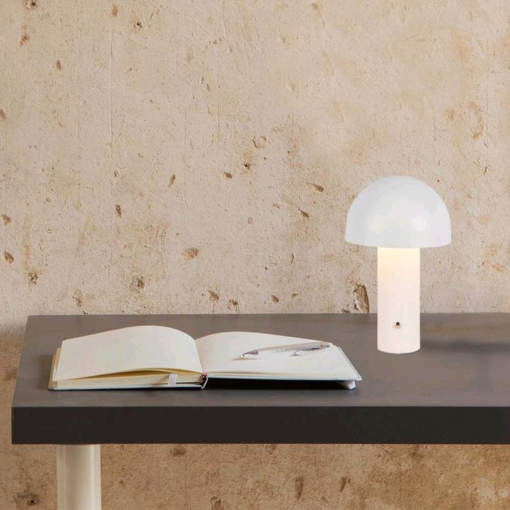 Produktbild V-TAC VT1047 LEDTischlampe3 W, 1800 mAh, MetallTouch, Weiss (200 lm)