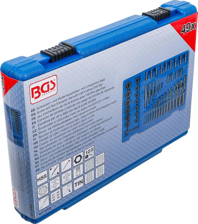 Immagine prodotto BGS Estrattore di viti e dadi con set di punte per trapano a sinistra