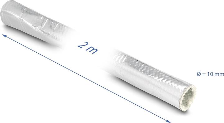 Produktbild Delock Kabelschlauch aus Glasfasergeflecht und Aluminium 2 m (Kabelschlauch, 200 cm)