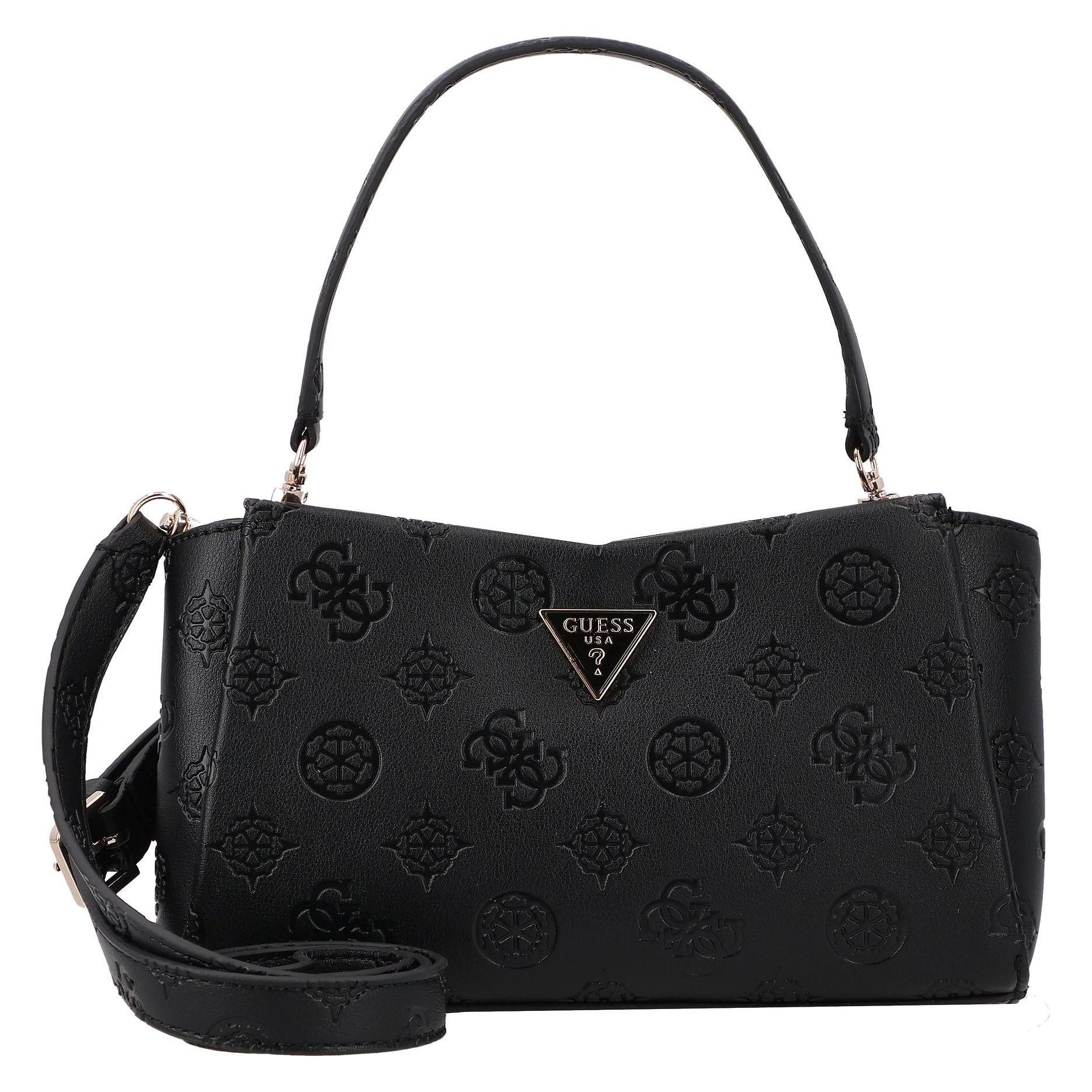 Guess, Damen, Handtasche, Tisha Schultertasche 24 Cm, Schwarz