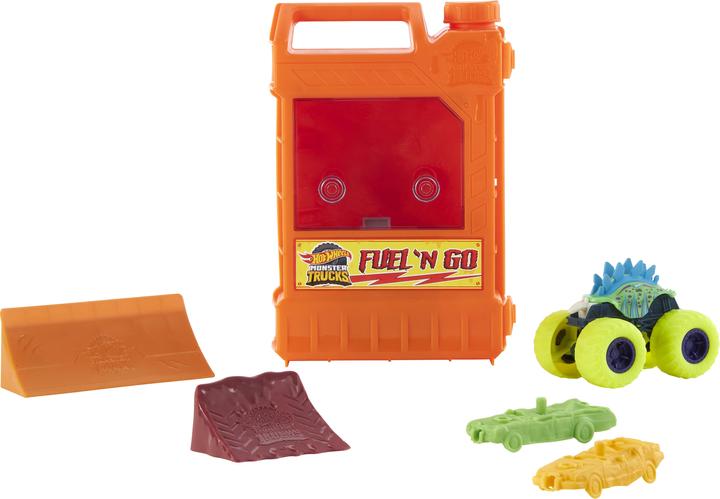 Hot Wheels Monster Trucks Stunt N' Go Fossil Playset (EC)