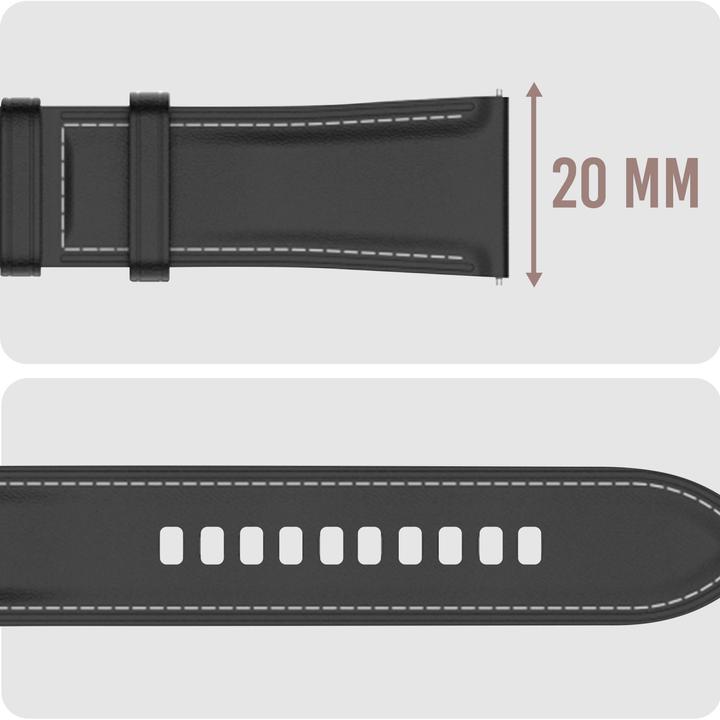 Image du produit Avizar Bracelet de remplacement (20 mm, Cuir, Galaxy Watch 4, Regarder 3)