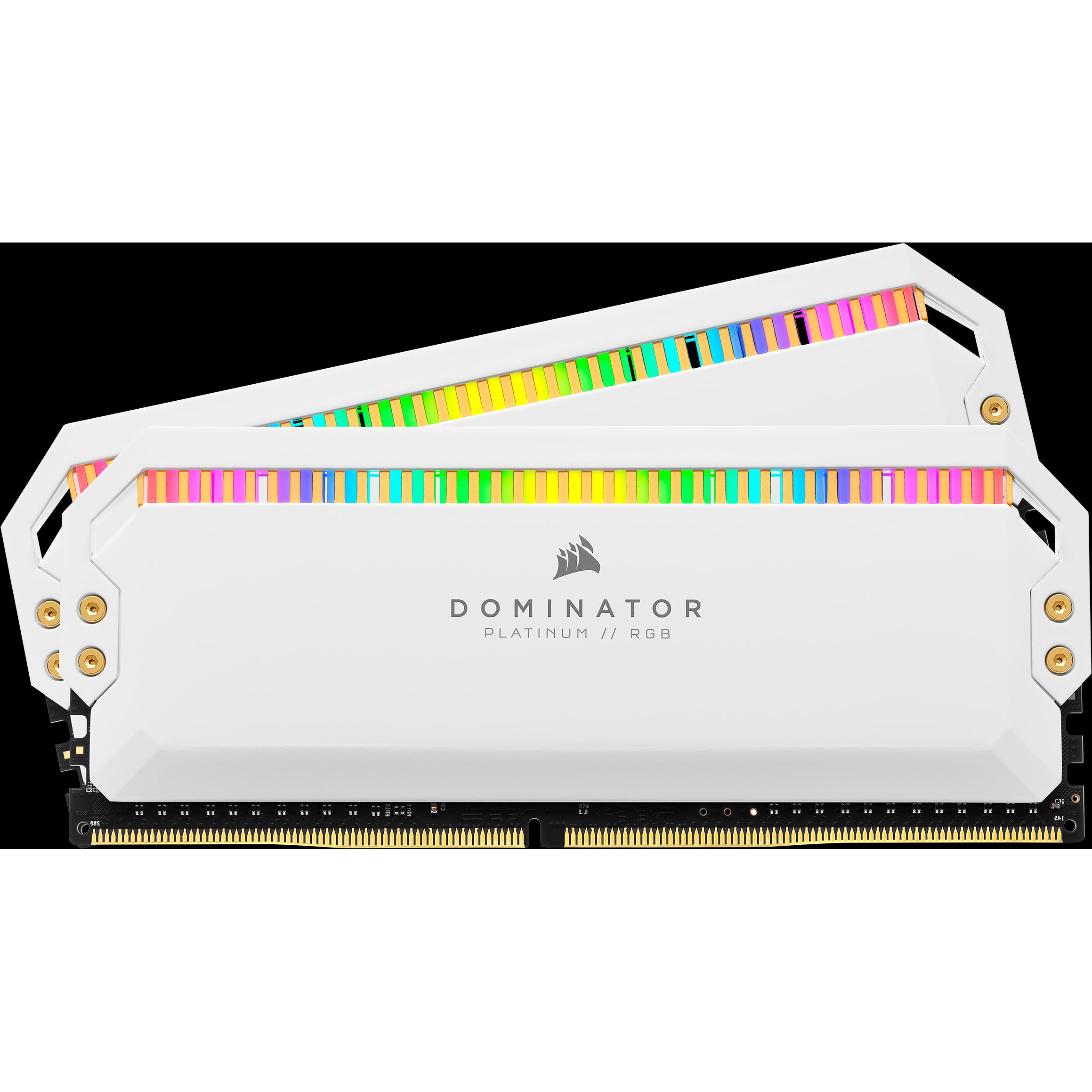 Thumbnail - Corsair Dominator Platinum RGB (2 x 8GB, 3200 MHz, DDR4-RAM, U-DIMM), RAM, Weiss