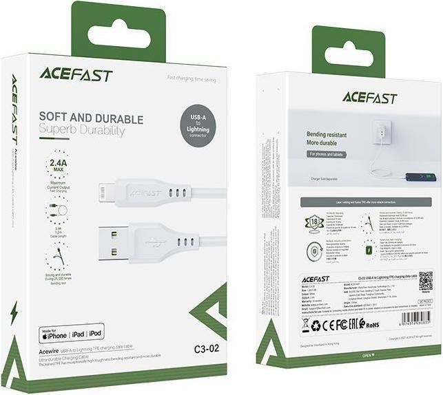 Actual product image Acefast C3-02 (1.20 m, USB 2.0)