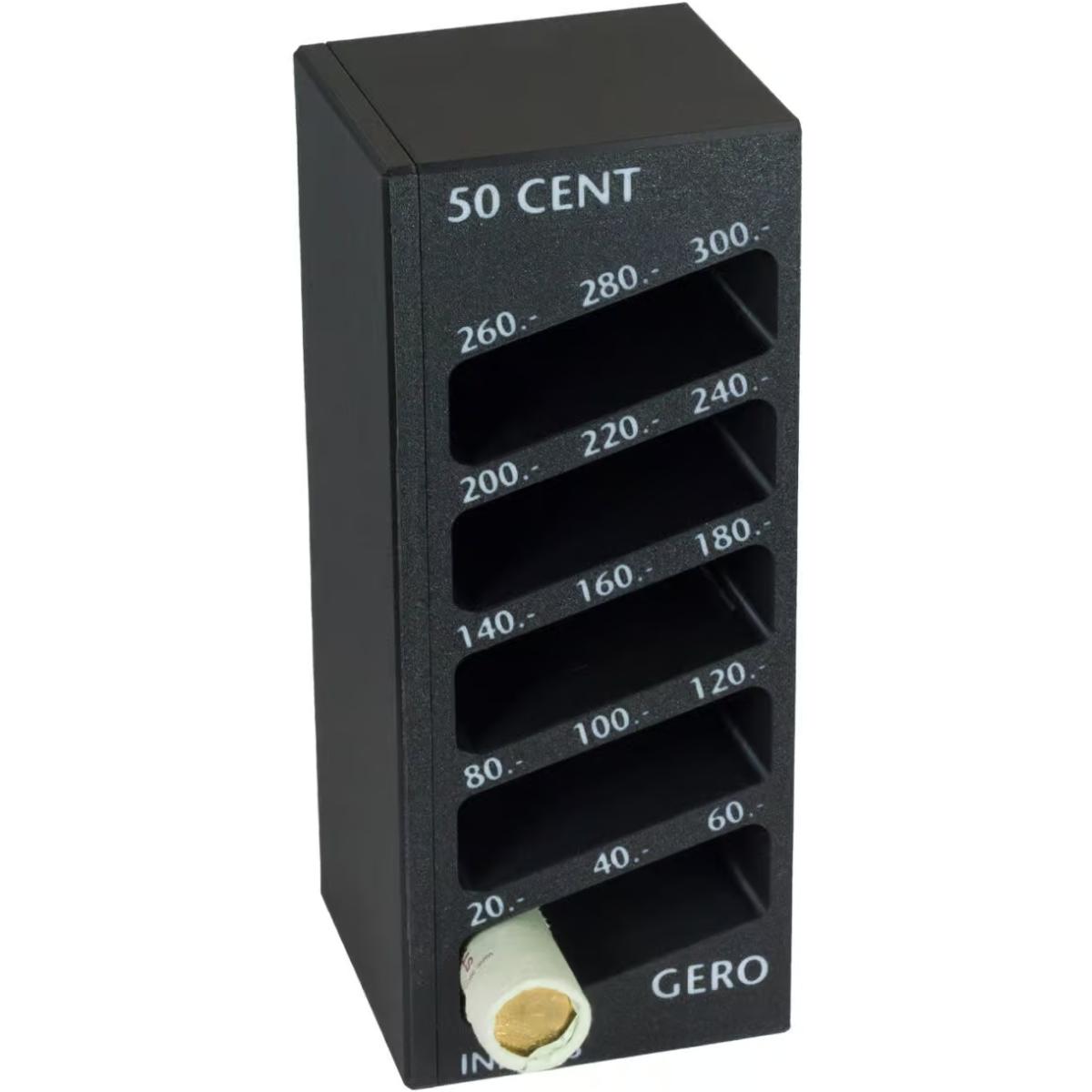 Inkiess, Geldzähler, Geldrollenzähler Gero 50 Euro-Cent schwarz (Geldscheinzähler)