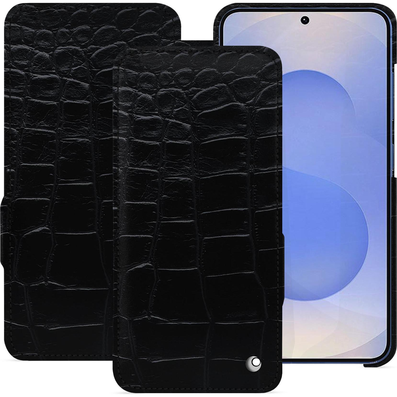 Noreve Lederschutzhülle horizontal (Samsung Galaxy S25), Smartphone Hülle, Schwarz