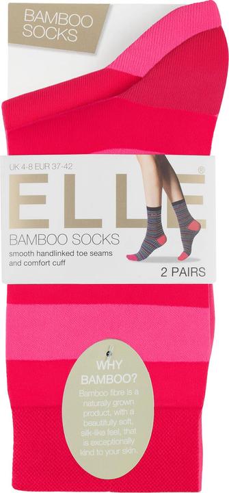 Produktbild Elle 2er Pack Bambus Socken Uni & Gemustert (2er Pack, 37 - 42)