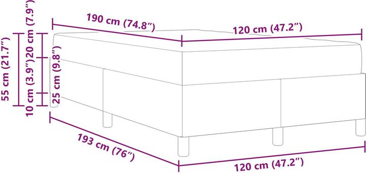 Image du produit vidaXL Bettrahmen (120 x 190 cm)