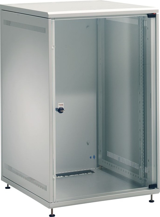 Actual product image Schäfer Shop 48.30cm (19") NT Mini Rack, 18 U, WxHxD: 570 x 875 x 600 mm, with toughened safety glass front (10.86 RU, 19 inch rack)