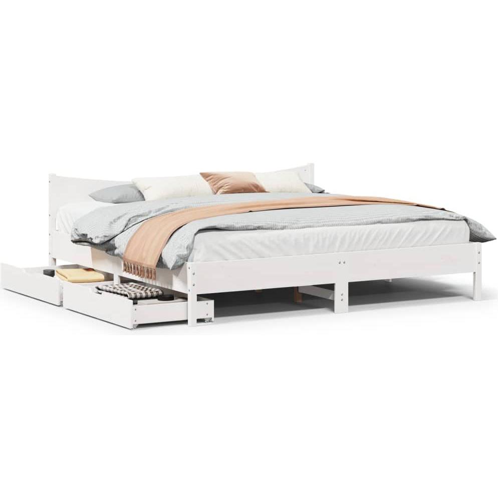 VidaXL, Bett, Bett mit Schubladen Kiefer (180 x 200 cm)