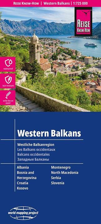 Landkarte Westliche Balkanregion / Western Balkans (1:725.000)
