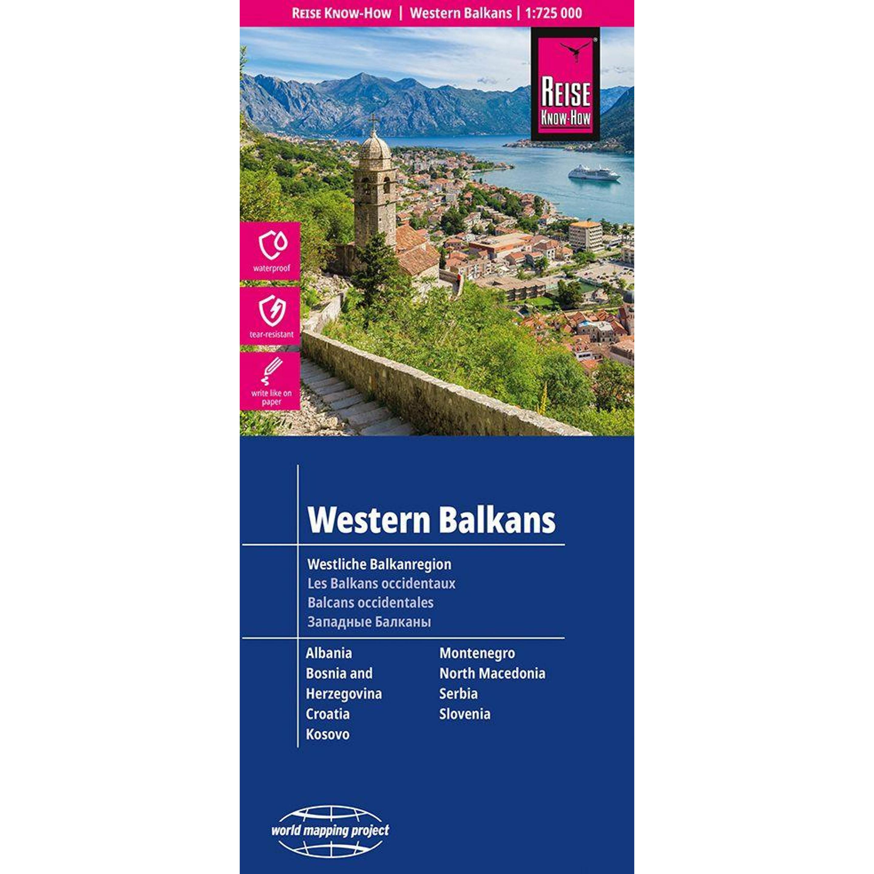 Reise Know-How Landkarte Westliche Balkanregion / Western Balkans (1:725.000) (60628248)