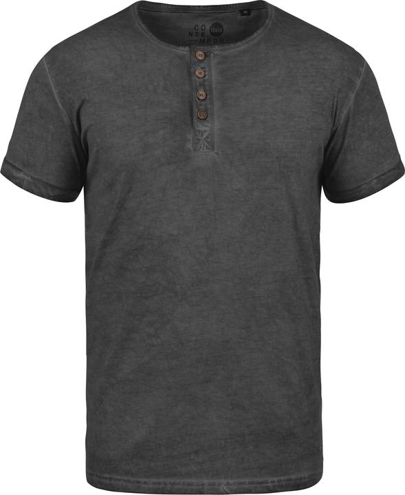 Immagine prodotto Solid Tihn T-Shirt A Maniche Corte Maglietta Da Uomo Con Collo Grandad In Cotone 100% (S)