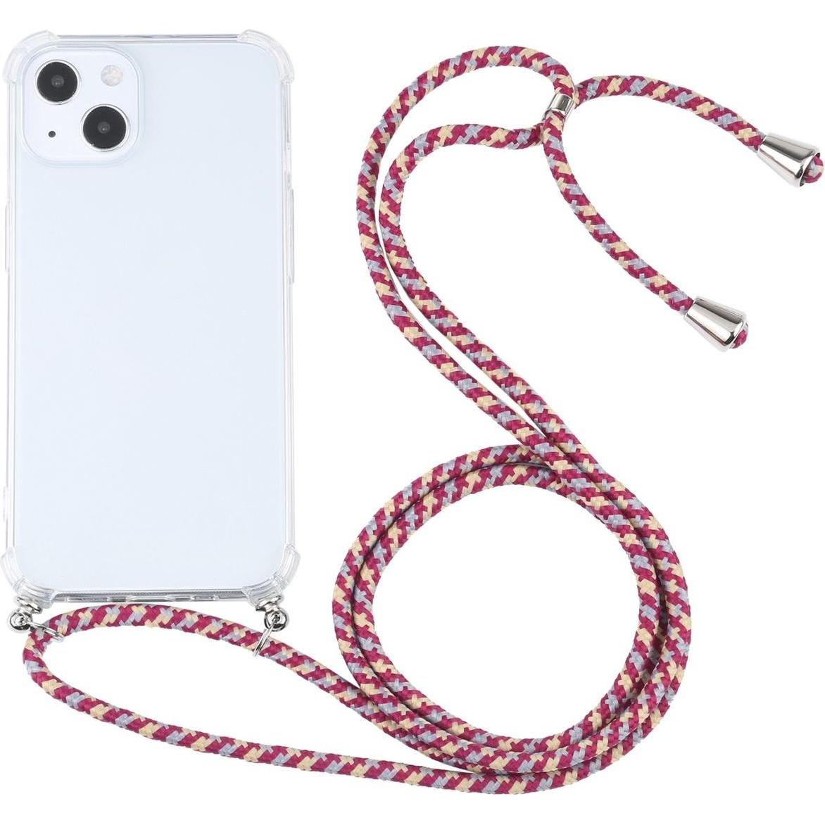 König Design Hülle Handy Schutz für Apple iPhone 13 Case Cover Tasche Etuis Bumper Rot Neu, Handykette, Rot