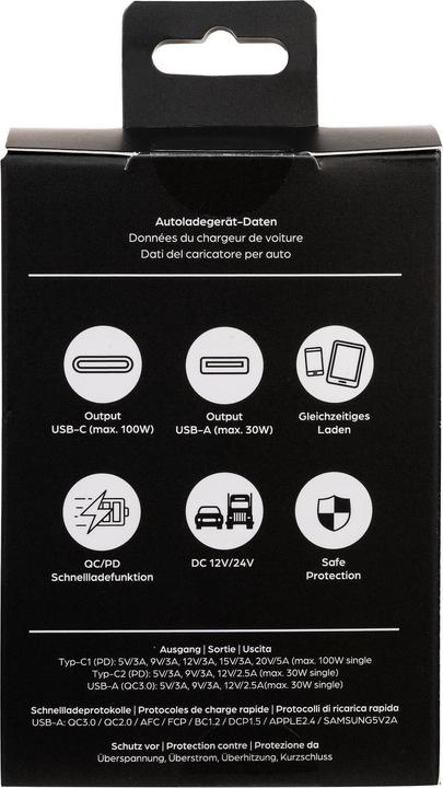 Produktbild Onit Autoladegerät Trial 130 W PD, Stromanschluss Seite A