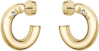 Hugo Boss Fashionable Hoop Earrings Made Of Gold-Plated Steel (Gold-platiertes Stahl)