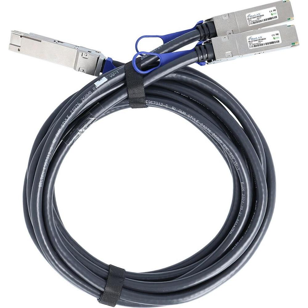 BlueLAN HPE R8M57A kompatibles QSFP56 DAC BL072001W2M26, Transceiver, Schwarz