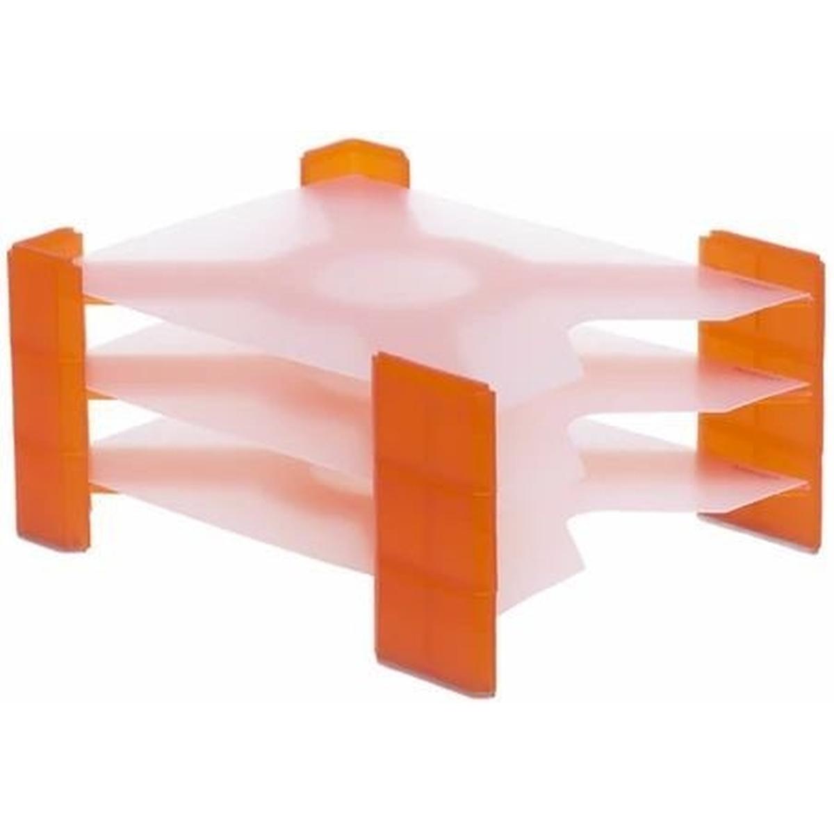 Foldersys, Dokumentenablage, Briefablage X-Filer A4 PP orange transluzent VE=3 Stück (A4)