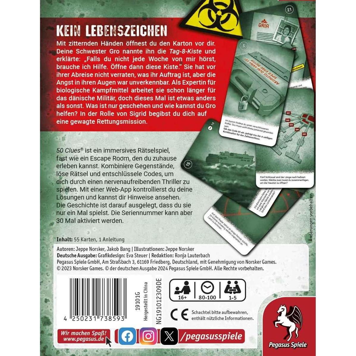 Thumbnail - Pegasus 50 Clues - Kein Lebenszeichen (Sigrids Suche, Teil 1 von 3) (Deutsch)