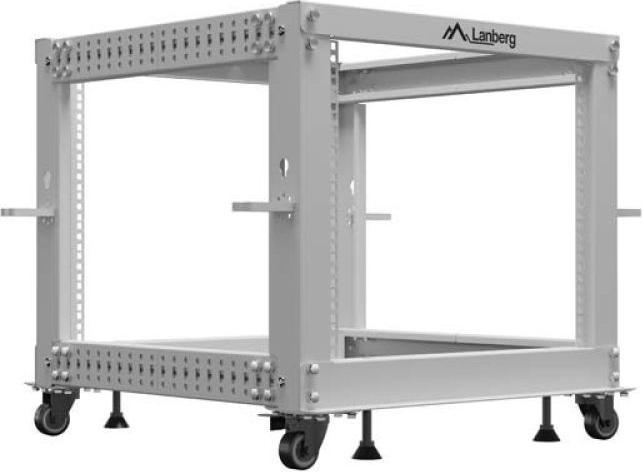 Actual product image Lanberg OFFENES RACK 19 9HE 600X600-1100 VERSTELLBAR GRAU (9 RU, 19 inch rack)