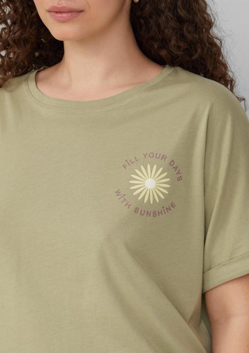 Actual product image S.Oliver T-Shirt Lockeres T- Shirt mit Ärmelaufschlag und Frontprint (44)