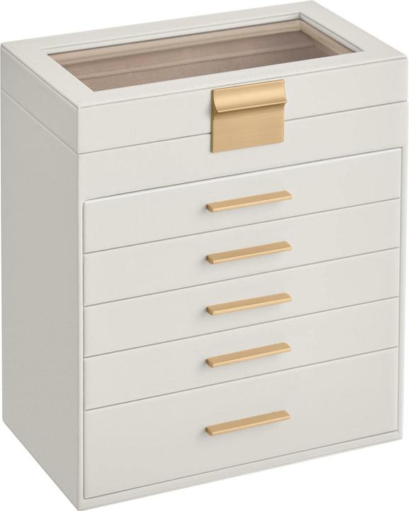 Actual product image Songmics Schmuckhalter 6 Ebenen Weiss