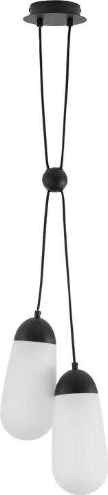 Produktbild Nova Luce BLAKY Pendelleuchte E14 2-fach Schwarz 150x25,2cm dimmbar 9092825 (E14)