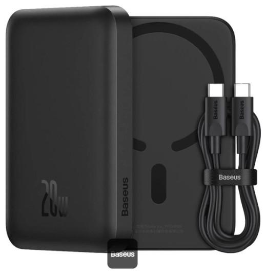 Actual product image Joyroom Mini Wireless PowerBank 20W Baseus (black) (6000 mAh, 20 W, 22.20 Wh)
