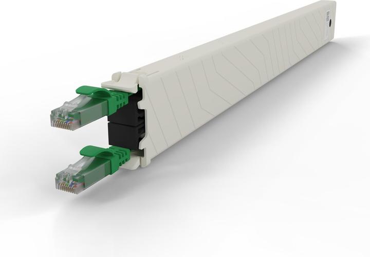 Produktbild PATCHBOX one / Cassette / 8RU / Cat 6A, UTP, 0.8 m, Grün (U/UTP, UTP, CAT6a, 0.80 m)