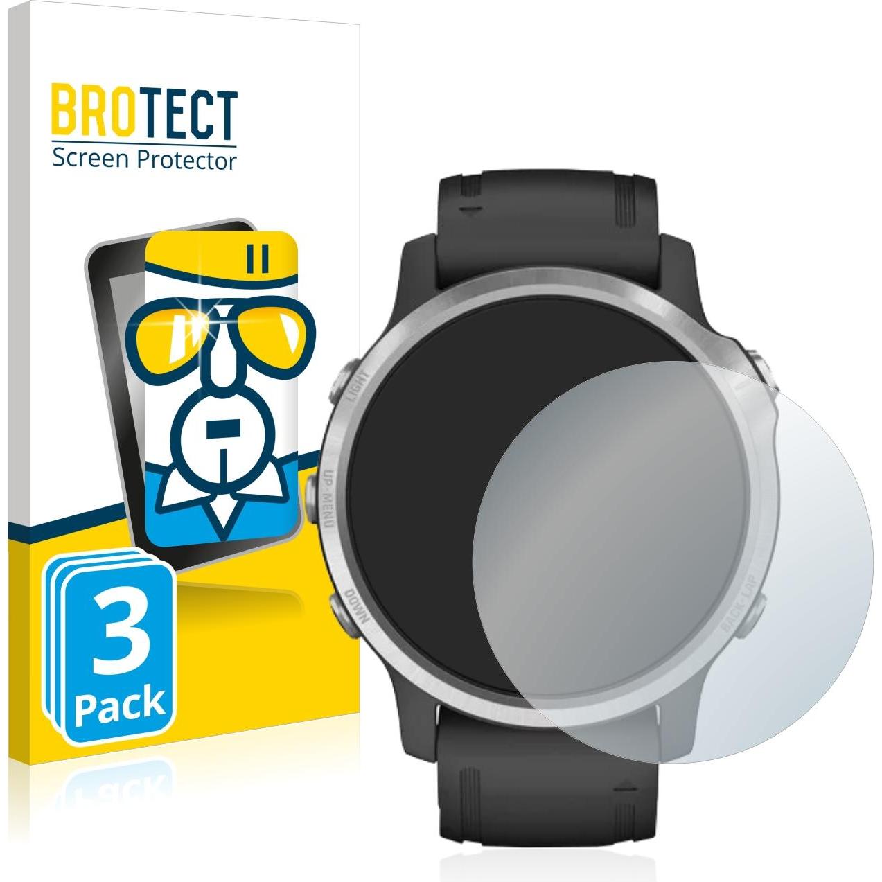 BROTECT Panzerglas Hartglas Displayschutz, Smartwatch Schutzfolie, Transparent