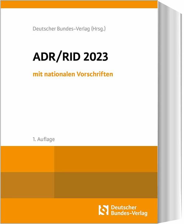 Produktbild ADR / RID 2023 mit nationalen Vorschriften (Deutsch, Deutscher Bundes-Verlag, 2022)